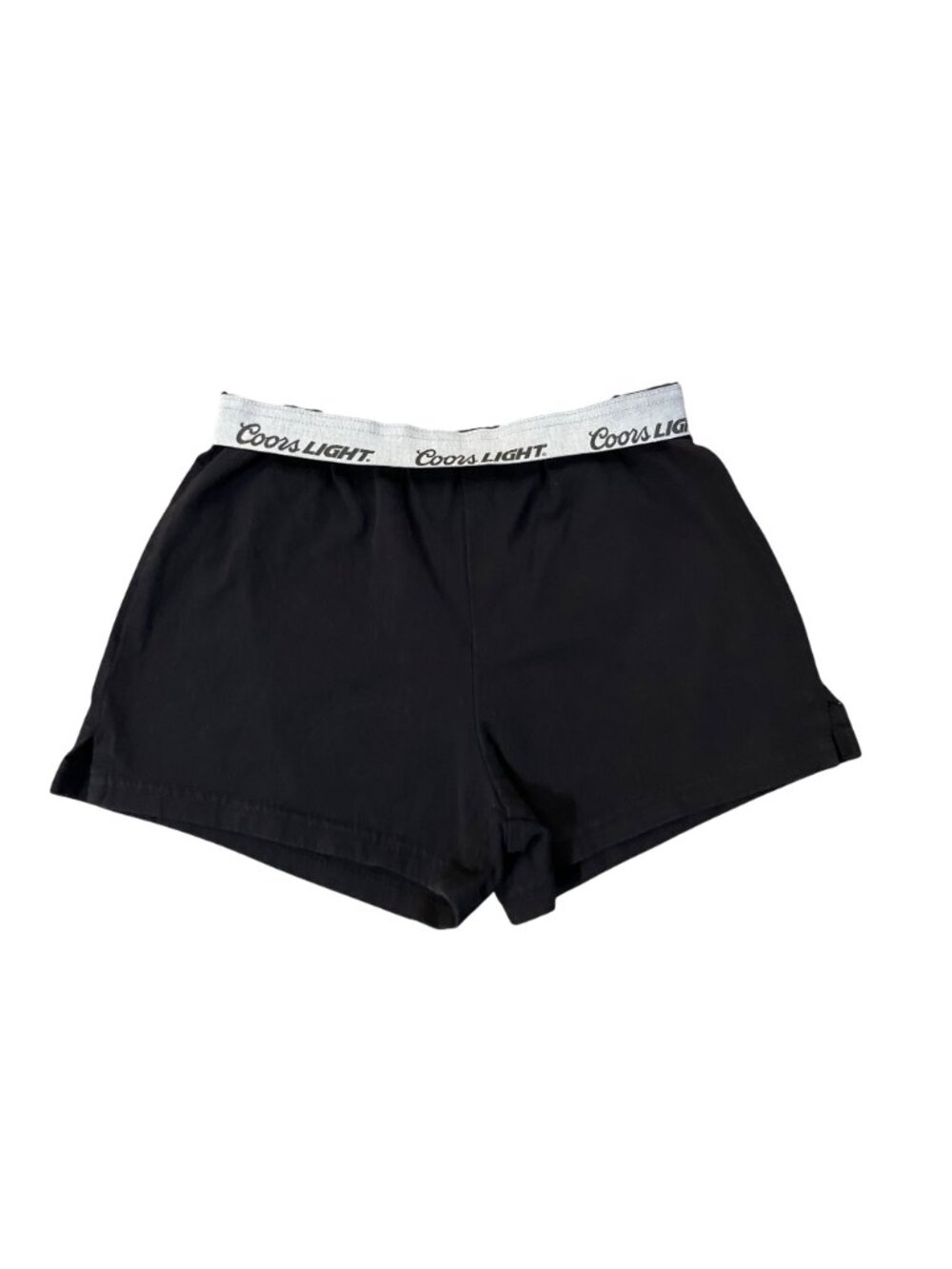 Coors Light Women's Lounge Shorts Size Large Black Used 100% Cotton - Picture 3 of 12
